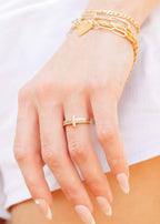 Engraved Bible Verse CZ Cross Ring: A117