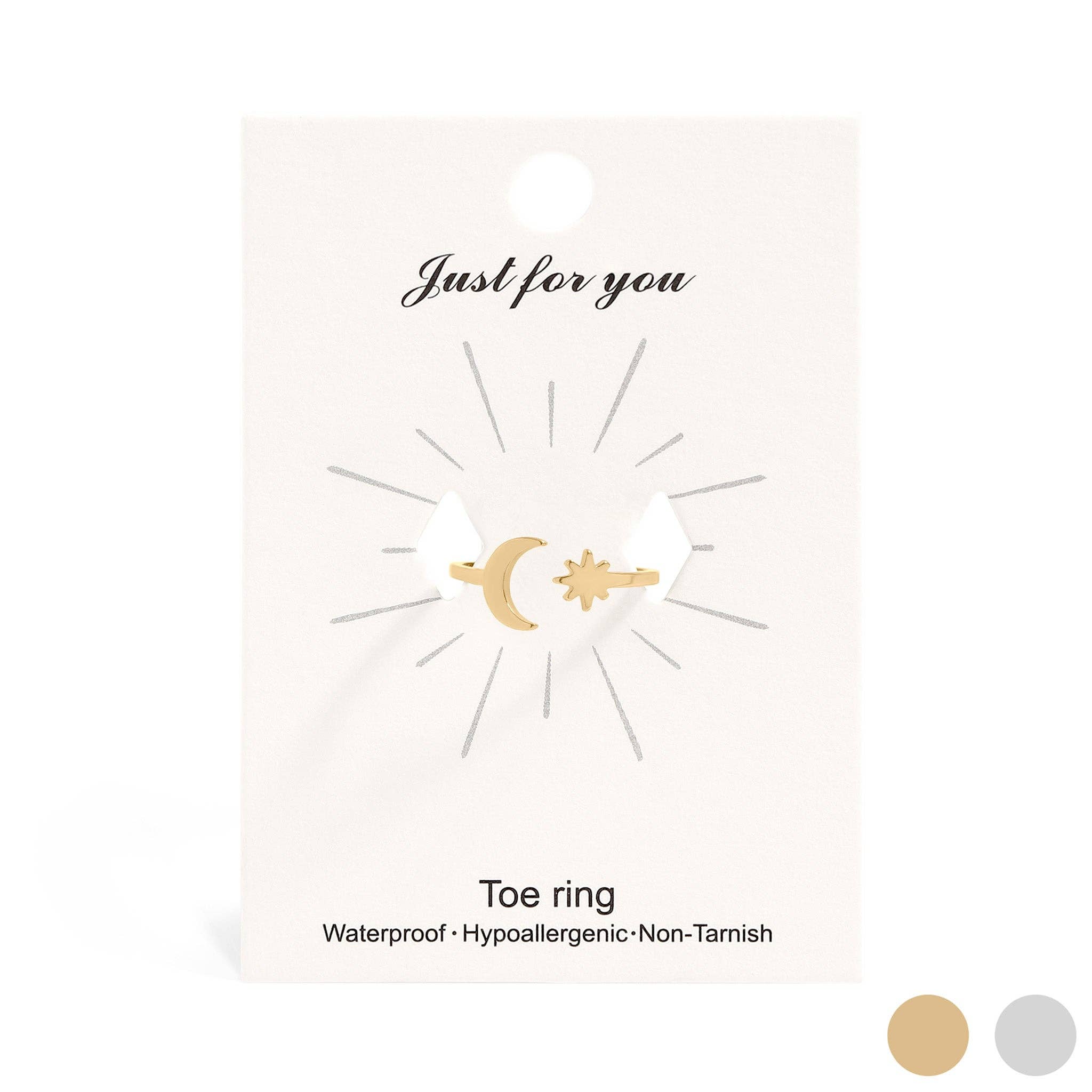Moon And Star Adjustable Ring: A72