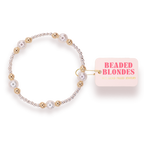 Serena Pearl Bracelet in Silver with Gold: Standard 6.75 inch