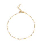 White Confetti Chain Bracelet: S133