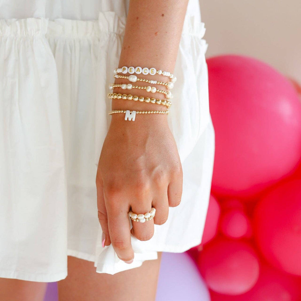 Coastal Pearl Bracelet in Gold - S105