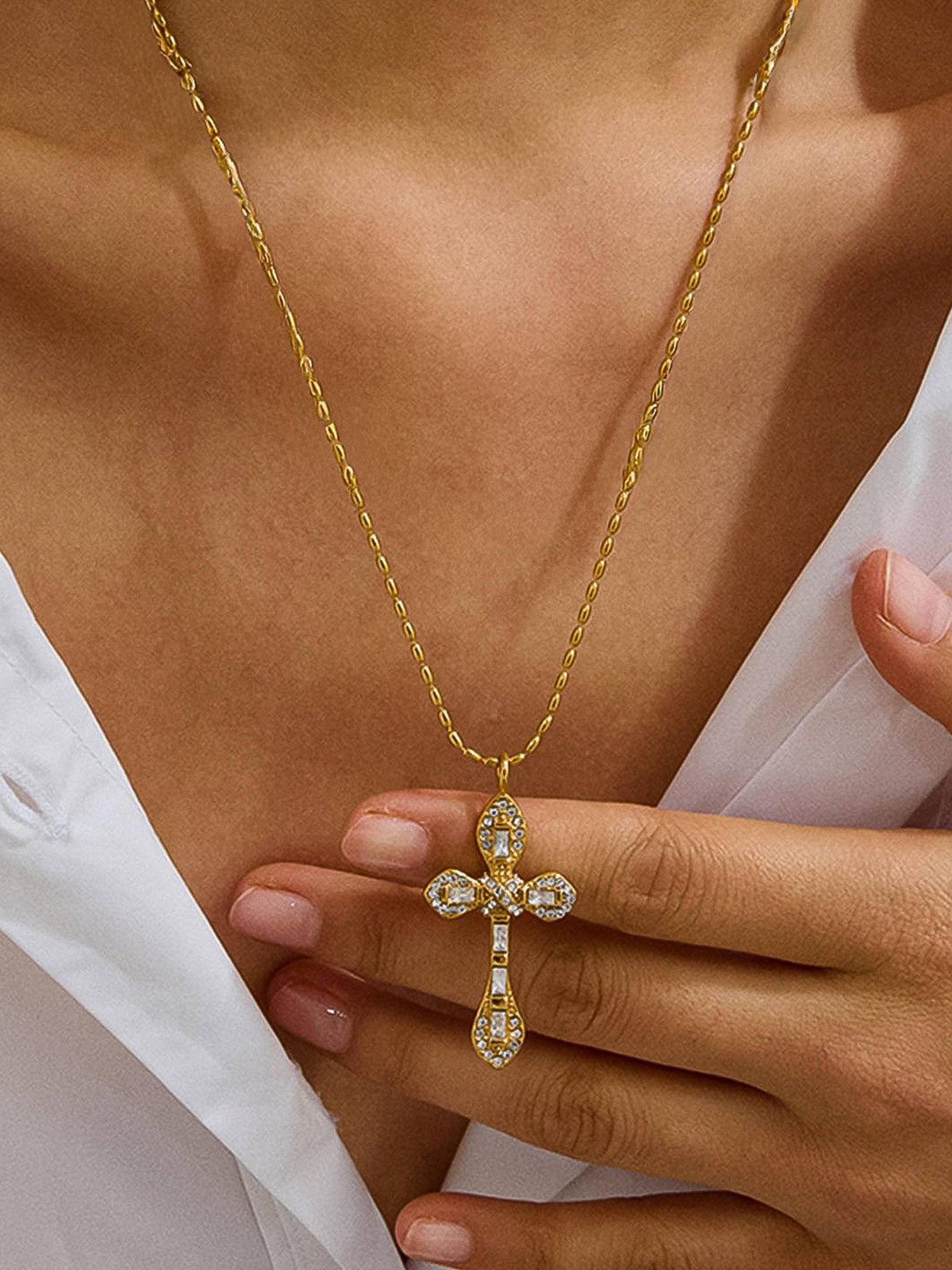 Big Faith Cross Necklace - N82