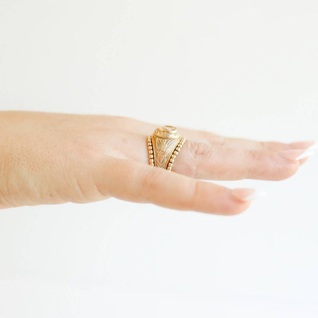 Lexi Beaded Band in Gold - B24