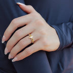 Engraved Bible Verse CZ Cross Ring: A117