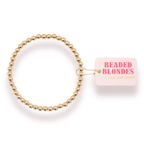 4MM Gold Beaded Bracelet: Standard 6.75 inch
