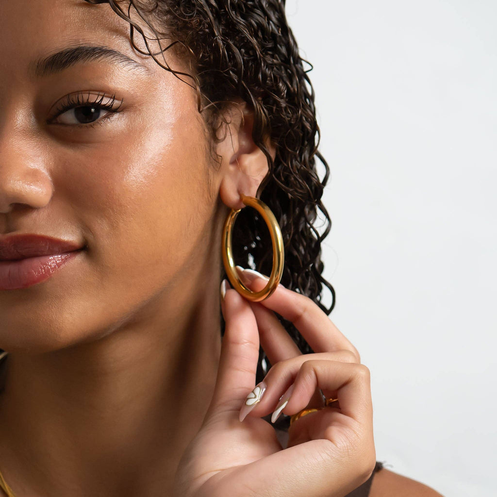 Chunky Hoop 20mm Earrings - E36