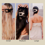 Square Flat Hair Clip | Large | Coconut White