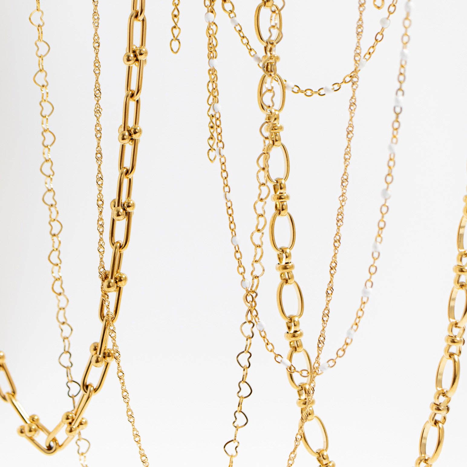 Golden Love Link Necklace - N40