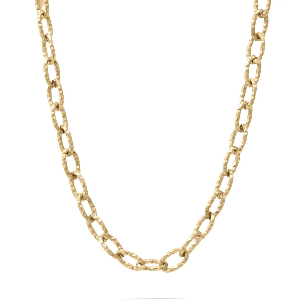 Hammered Gold Chain Necklace - N63