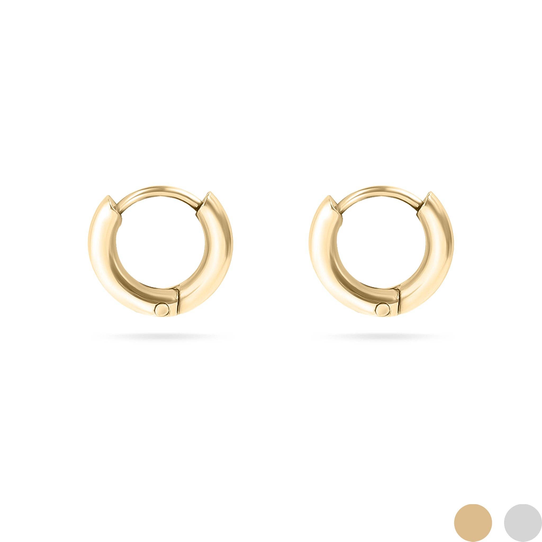 Golden Thin Huggie Earrings- E33