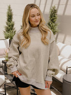 OSU Pokes Tall Boy Gray Reversible Mock Neck Sweatshirt