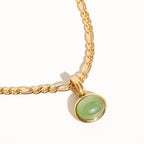 Green Stone Pendant Necklace: N122