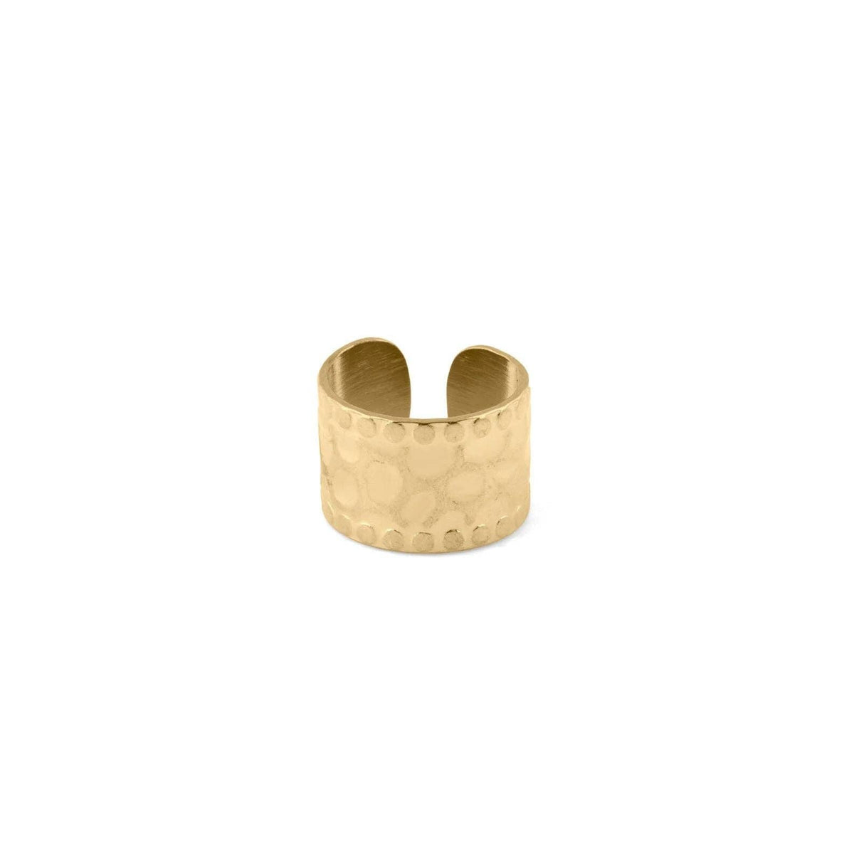 Golden Hammered Ear Cuff - E110