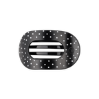 Black Polka Dot Party Medium Flat Round Hair Clip