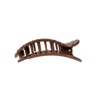 Brown Crocodile Medium Flat Round Hair Clip