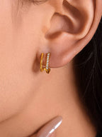 Sparkle & Shine Double Hoop Earrings - E99