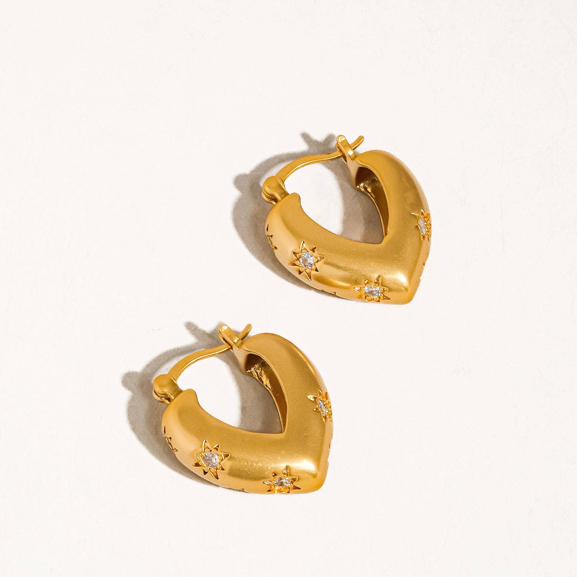 Heart Hoop Earrings - E44