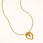 The Jeanette Heart Drop Necklace: N144