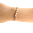 Katy Bracelet in Silver with Gold: Standard 6.75 inch