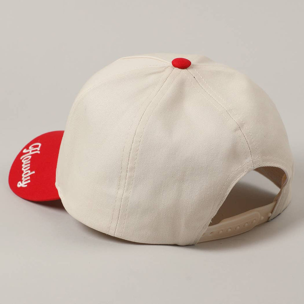 Detailed Cowboy Horse Embroidery Two-Tone Cap: H2