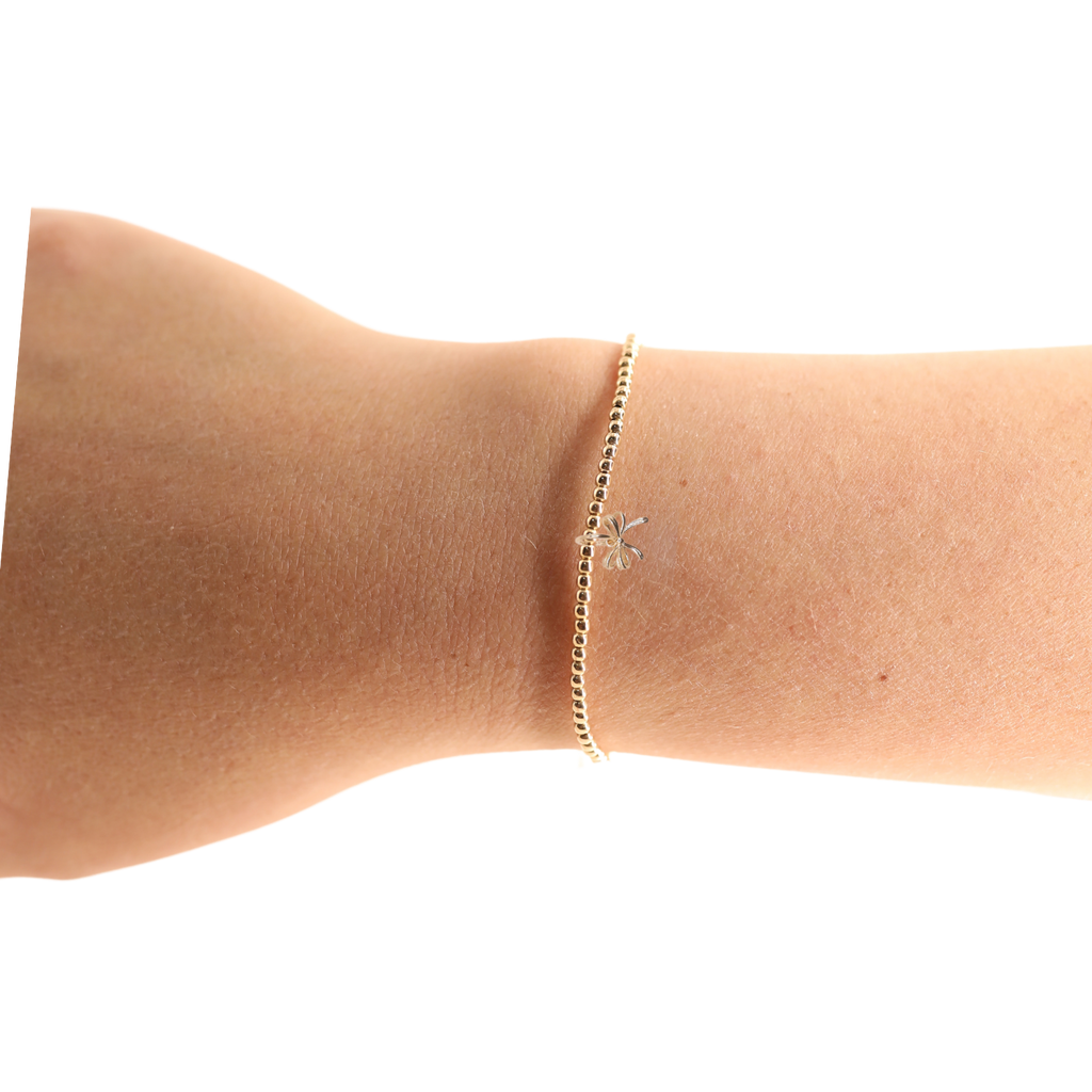 Gold Bow Charm Bracelet - S120