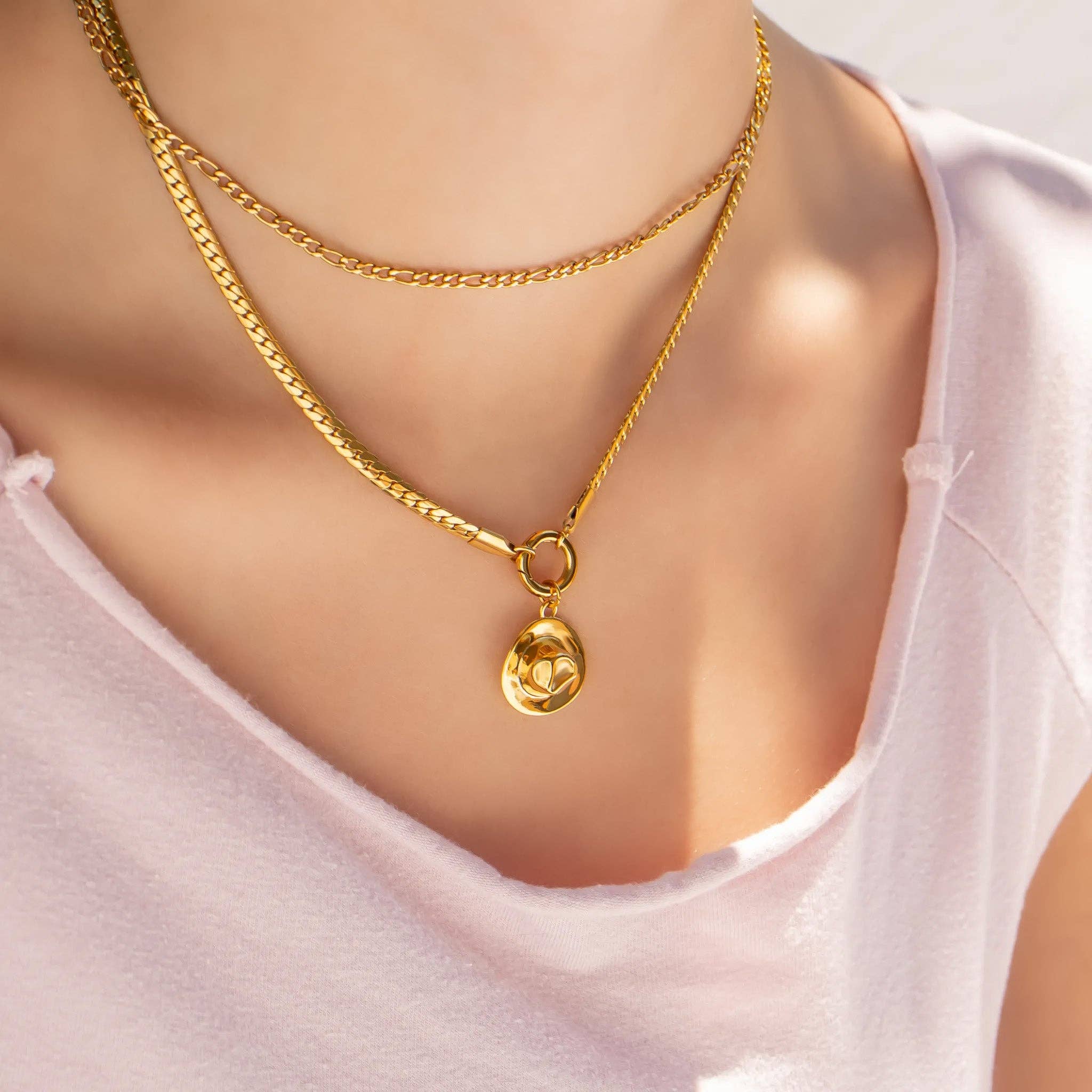 Cowboy Hat Gold Charm - C150