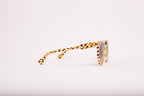 SARDINE - Aster - Toasted Moxie Round Checkered Sunglasses