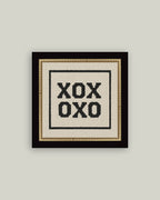 Cross Stitch XOXO Framed Antique Print: 5x5