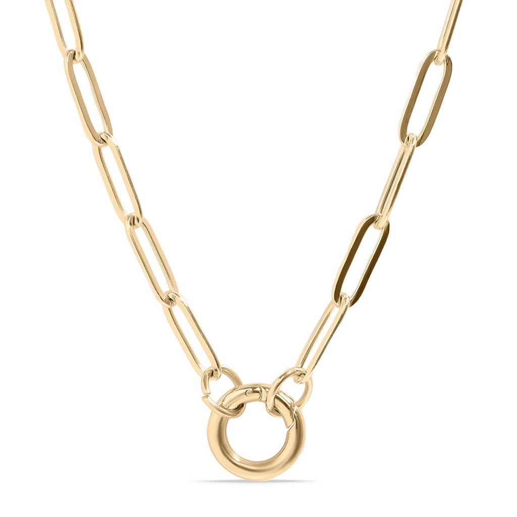 Paperclip Charm Holder Necklace - N85