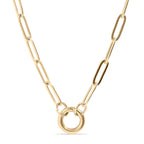 Paperclip Charm Holder Necklace - N85