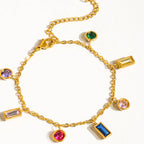 Beach Treasures Multi CZ Tassel Bracelet: S18