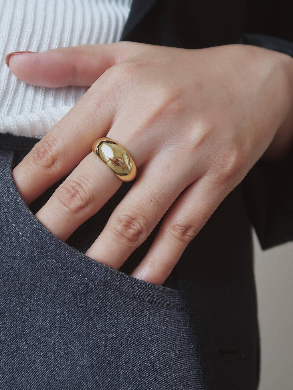 Chunky Dome Statement Ring - A144