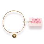 Cross Cutout Charm Bracelet: Standard 6.75 inch