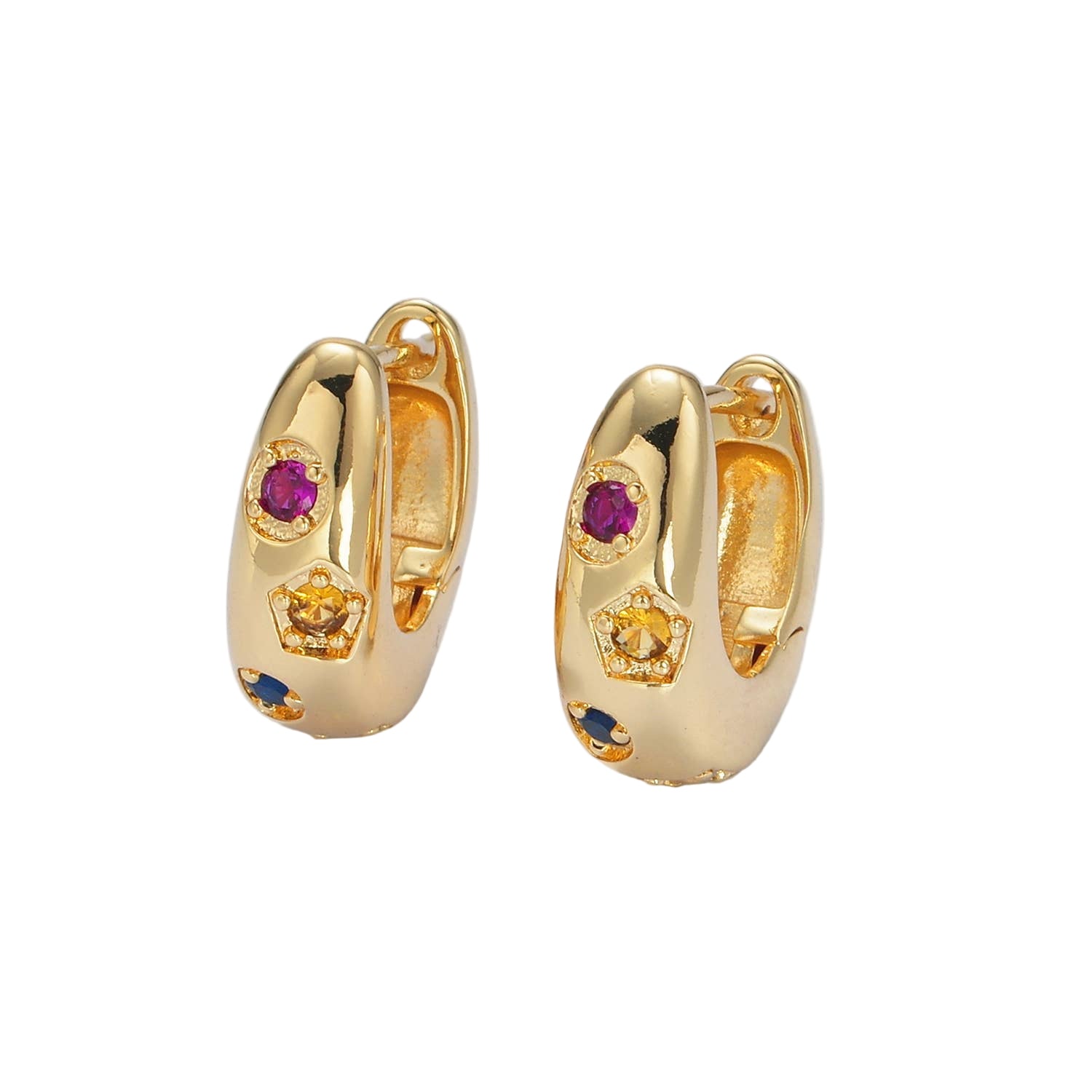 Sunbeam Sprinkle Hoop Earrings - E12