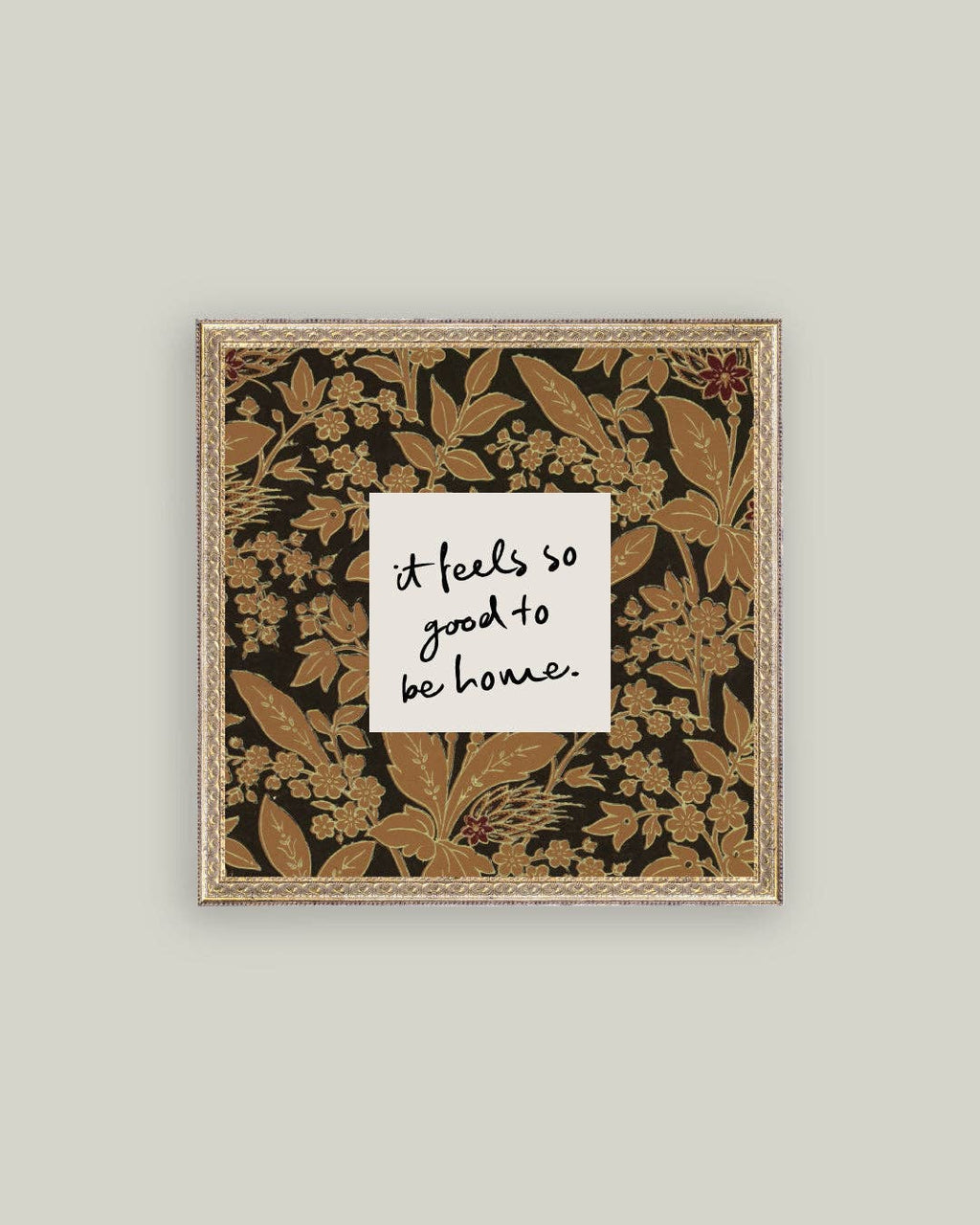 So Good To Be Home Framed Antique Art: 9x9