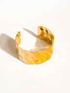 Golden Ripple Bold Bangle Cuff - SS6