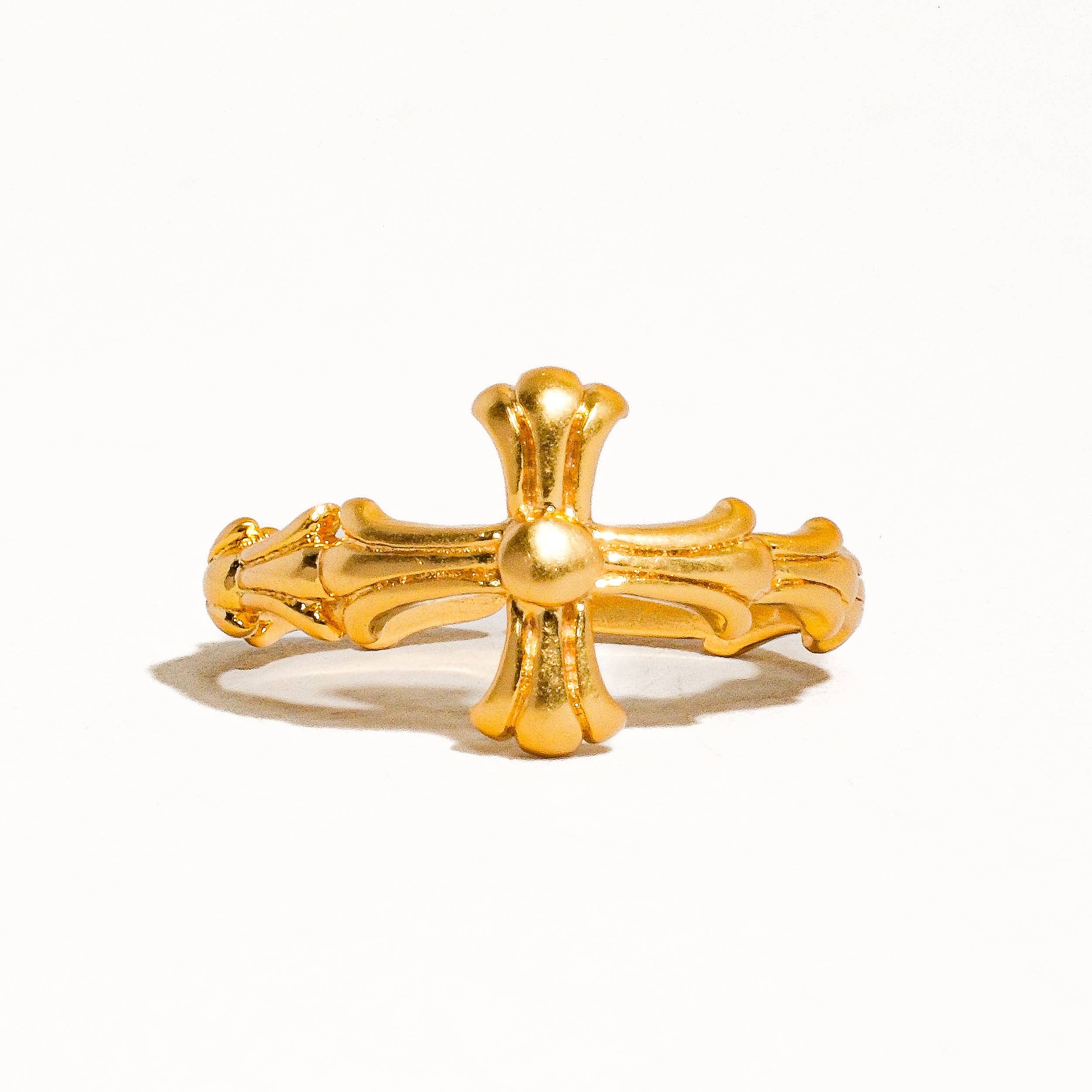 Ruth Vintage Adjustable Cross Ring - A32
