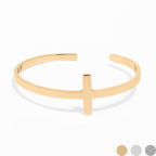 Golden Philippians 4:13 Cuff Bracelet - SS10