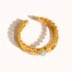 Layered Turquoise Stone Ring: A41