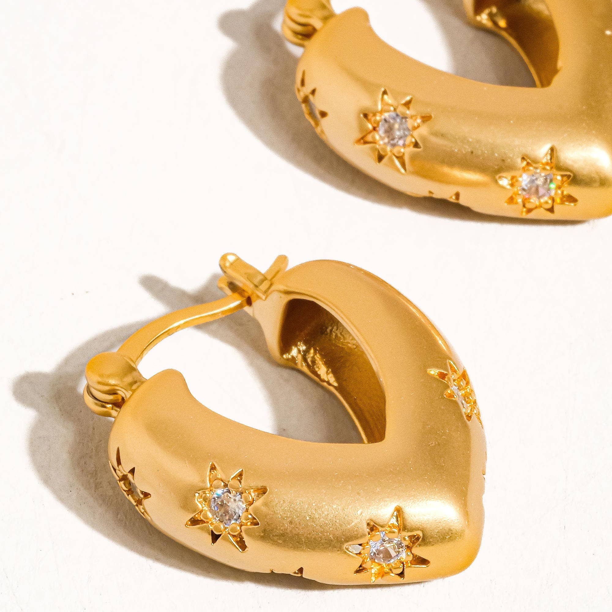 Heart Hoop Earrings - E44