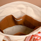The Darling Canvas Tote Bag-Maple Gingham