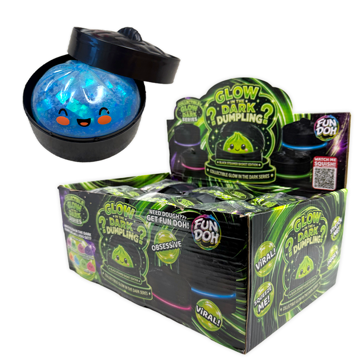 Fun Doh Glow-in-the-Dark Mystery Dumpling Squishy Toy Black : GLOWSQU