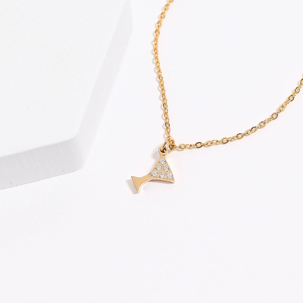 CZ Martini Glass Charm - C234