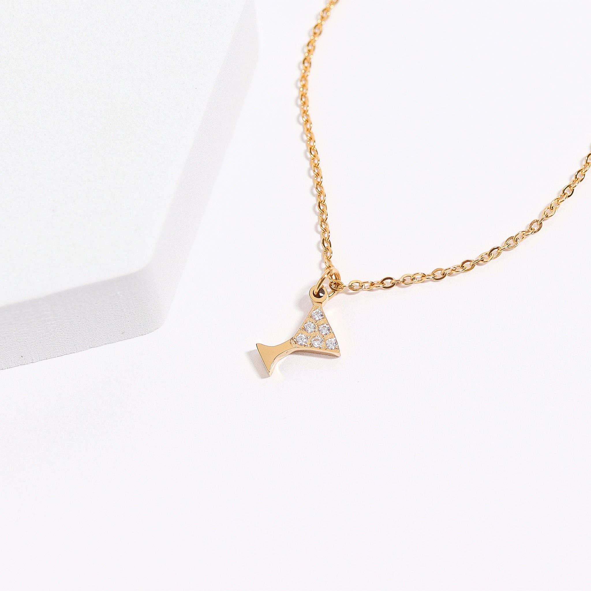 CZ Martini Glass Charm - C234