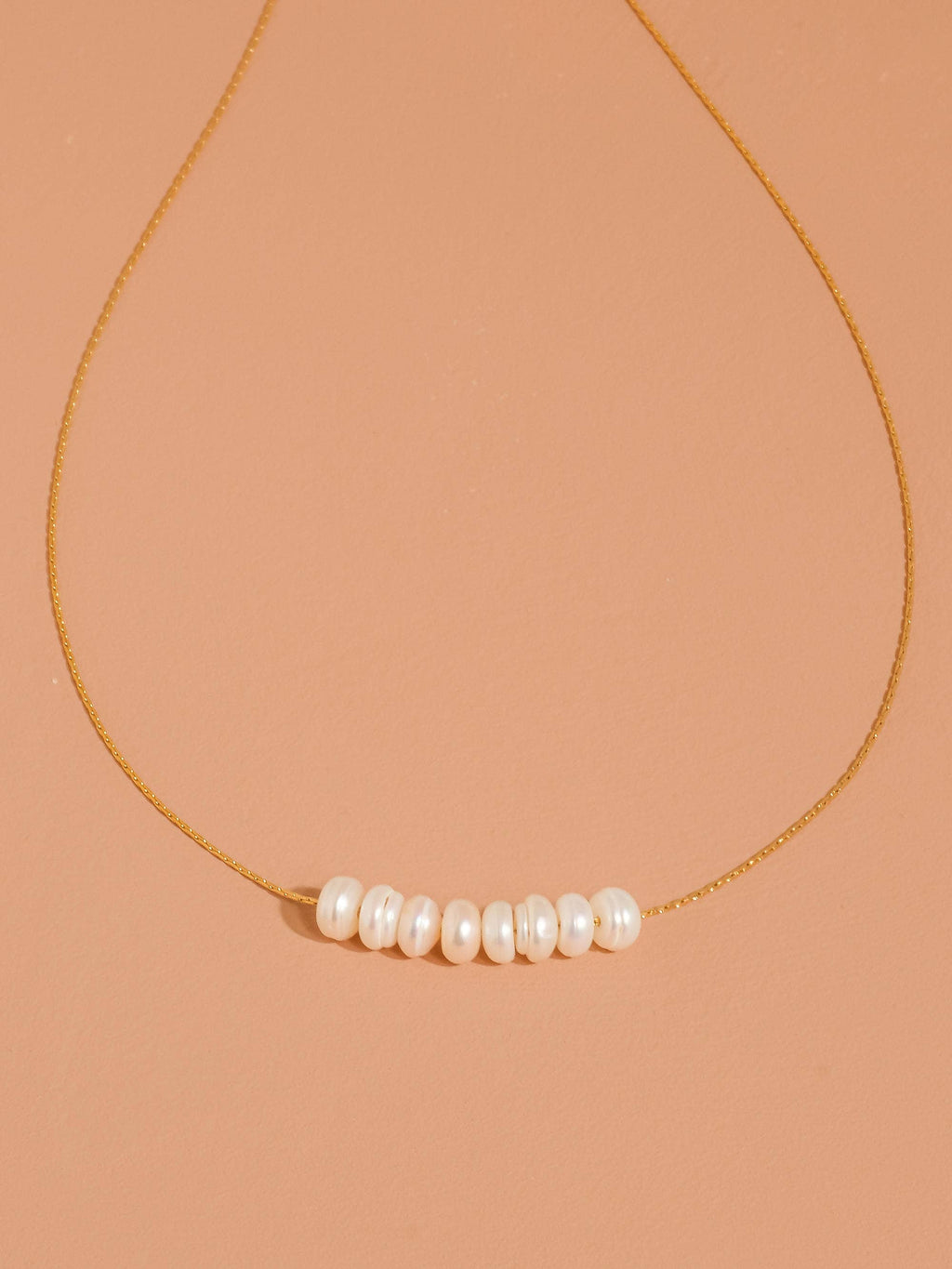Sweet Pearl Bar Necklace - N79