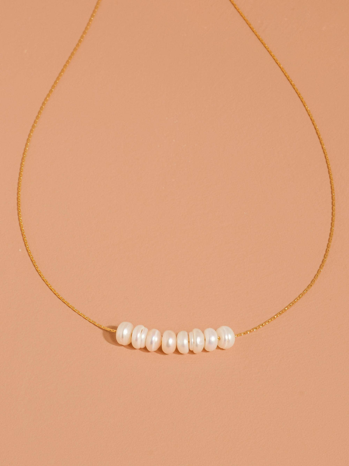 Sweet Pearl Bar Necklace - N79