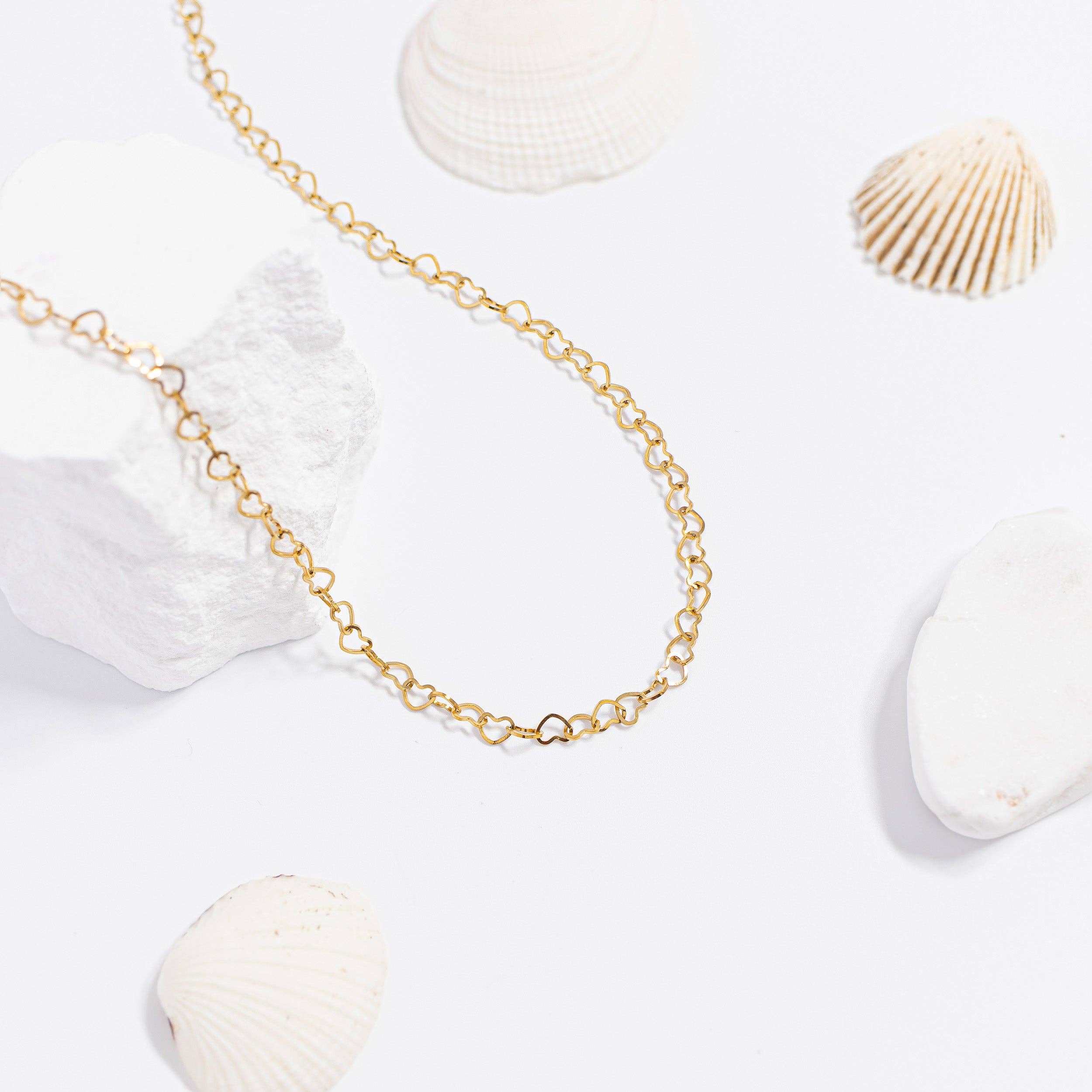 Golden Love Link Necklace - N40