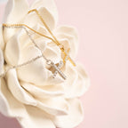 Cross Pearl Charm - C133