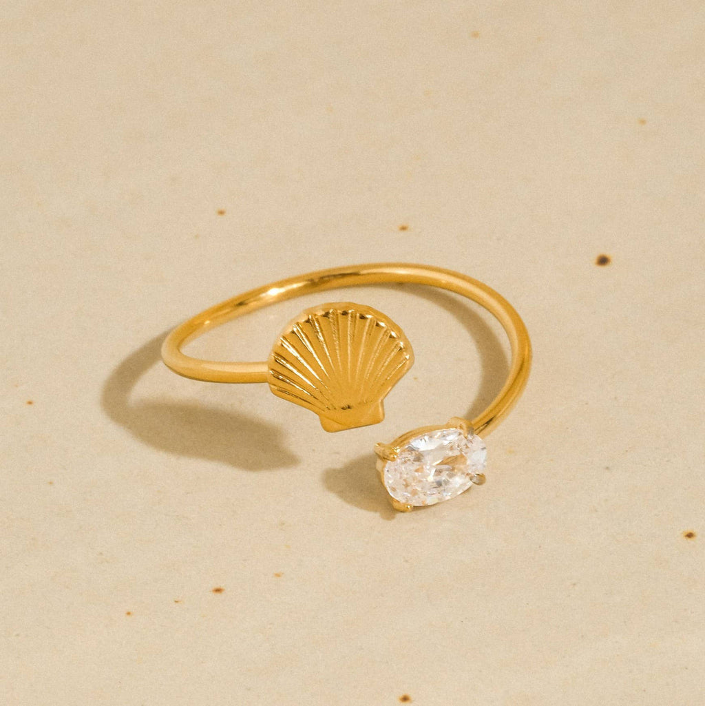 The Ali Shell CZ Open Ring: A107