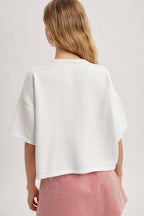 BUTTON-UP SWEATER KNIT TOP / taupe